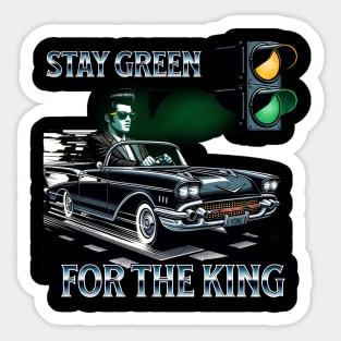 Street Racing I Dont Stop For Cops Stay Green For The King Sticker